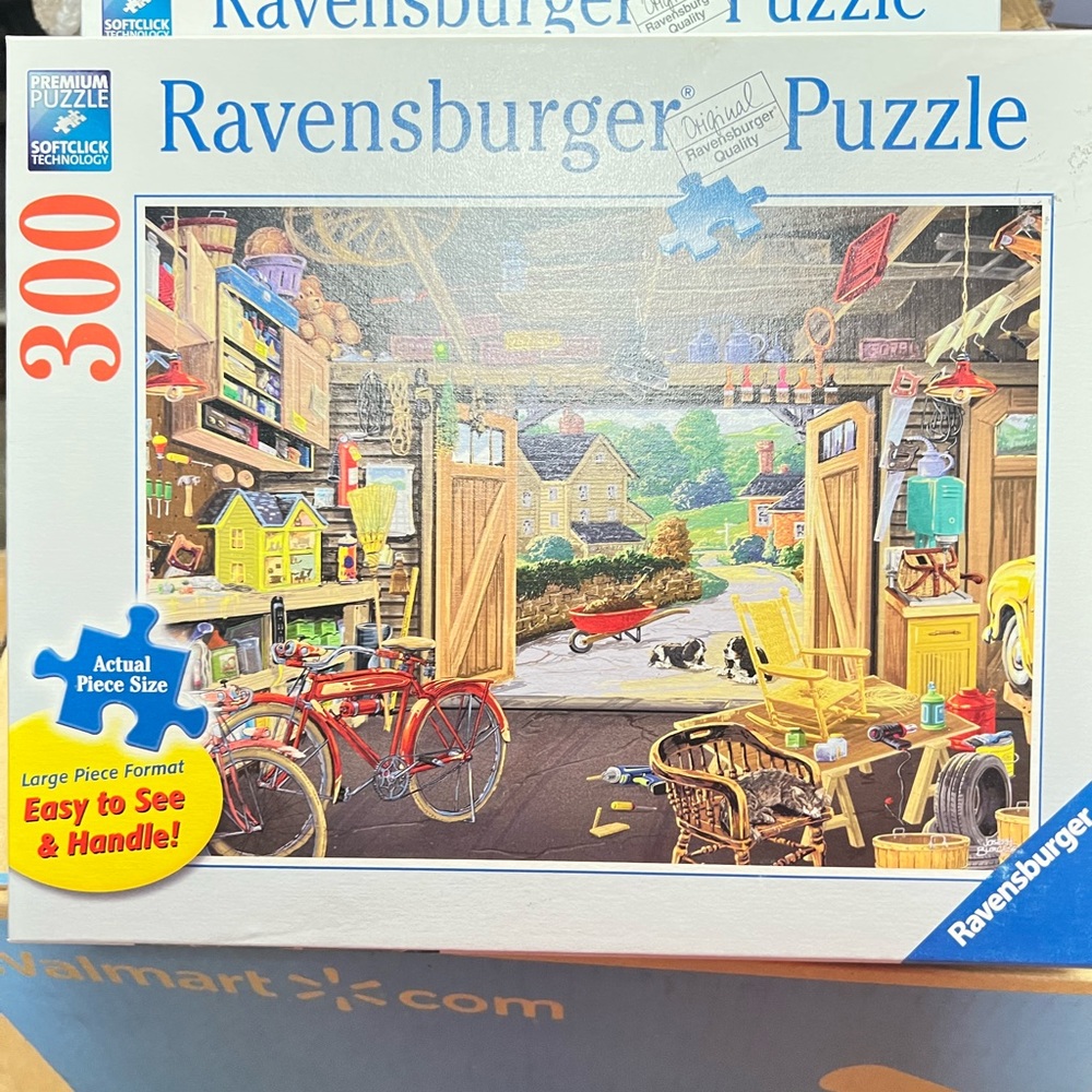 Ravensburg puzzles. 300 and 500 pieces. These are larger piece puzzles